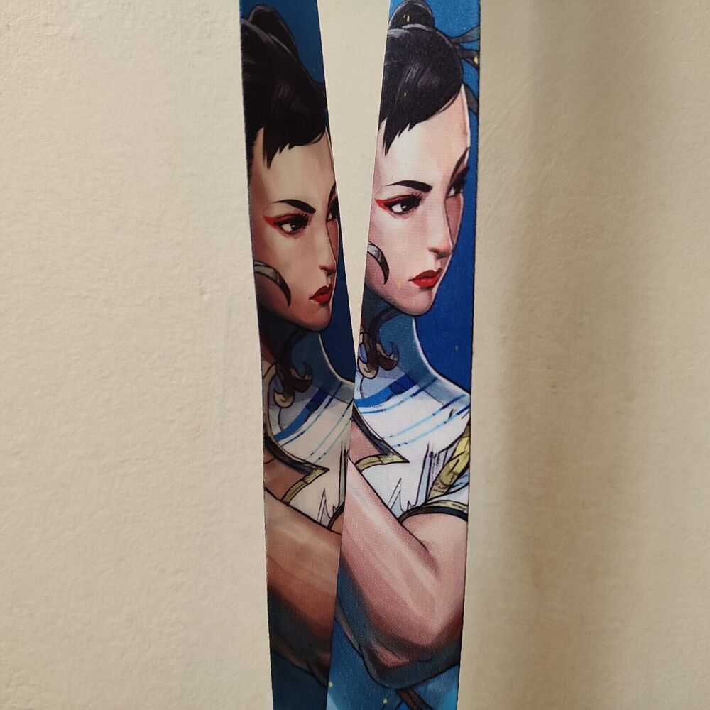 Street Fighter Chun Li Cloth Lanyard With Clasp Official SF Capcom Collectible